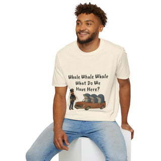 Whale-Themed Unisex T-Shirt, Funny Whale Design, Gift for Ocean Lovers, Beach Vacation Tee, Cute Animal Humor Shirt