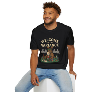 Welcome to the Variance Unisex T-Shirt, Poker Lover Shirt, Gambling Tee, Funny Gambling Gift, Casual Wear for Gamers