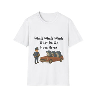Whale-Themed Unisex T-Shirt, Funny Whale Design, Gift for Ocean Lovers, Beach Vacation Tee, Cute Animal Humor Shirt